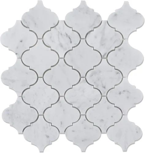 Miniatura 12 de Carrara - Mosaico de mármol blanco, pulido, mosaico de mármol blanco Carrara para cocina, baño, pared, suelo, ducha, 5 hojas, hexagonal de 2 pulgadas