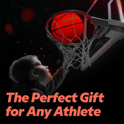 Miniatura 7 de GlowCity Baloncesto que brilla en la oscuridad – Tamaño 5, 6, 7 bola iluminada para niños, adolescentes y adultos – Juegos nocturnos al aire libre