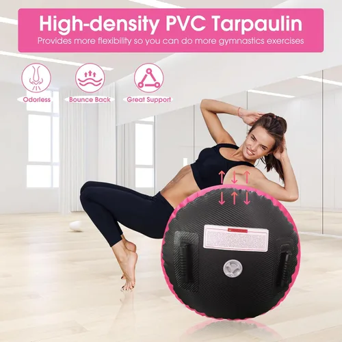 Miniatura 4 de Rodillo de aire para gimnasia, colchoneta inflable para rodillos de aire, equipo de gimnasia, cilindro de equilibrio con bomba para yoga
