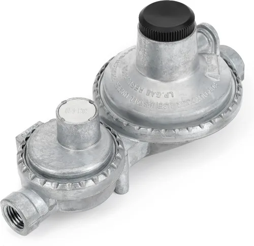 Miniatura 4 de Stanbroil Regulador de propano vertical de dos etapas con salida NPT hembra de 3/8 pulgadas y entrada NPT hembra de 1/4 pulgadas para tanque