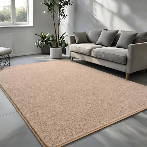 Miniatura 2 de Pettop - Alfombras para dormitorio y sala de estar, 6x9 Beige alfombras de espuma de memoria espesada para interiores, alfombra moderna estética