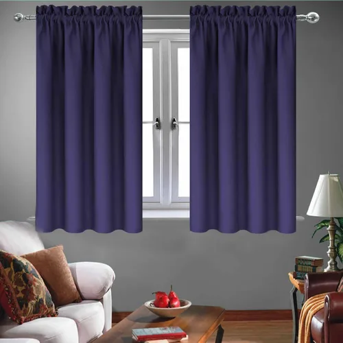 Miniatura 17 de Cortinas de cocina negras Ladity - 2 paneles de cortinas cortas opacas, 36 pulgadas, privacidad, niveles de café, cortinas de granja para ventana