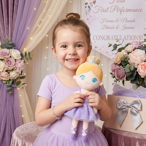 Miniatura 2 de Gloveleya Muñeca bebé niña regalo bailarina felpa suave muñeca púrpura claro Ballet Púrpura01