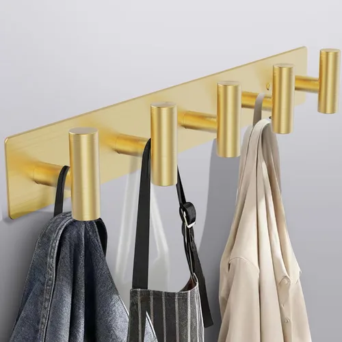 Miniatura 11 de Bntuk Perchero de pared – 3 ganchos para abrigos, toalleros para batas de baño, bolsas, llaves, perchero para sombreros, organizador de toallas