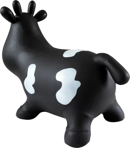 Miniatura 5 de AppleRound Caballo, vaca o unicornio inflable para montar y saltar – Saltador espacial para niños con bomba de mano – Juguete saltarín para jugar