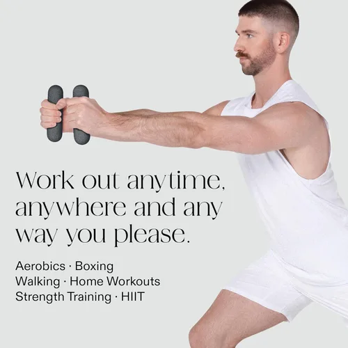 Miniatura 3 de Juego de mancuernas Bala Bars para mujeres y hombres - Juego de 2 barras diseñadas para caminar, entrenamiento de fuerza, HIIT, boxeo y aeróbicos