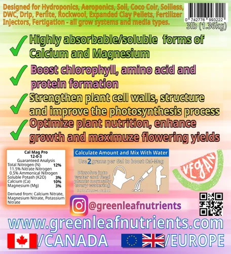 Miniatura 3 de CalMag Pro Fertilizante hidropónico y nutritivo del suelo para plantas Potenciador de calcio y magnesio