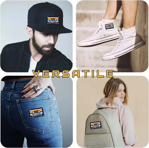 Miniatura 4 de Parches para planchar con música para ropa, parche de cinta vintage bordada, apliques de tela bordada, cinta mixtape retro de casete DIY parches