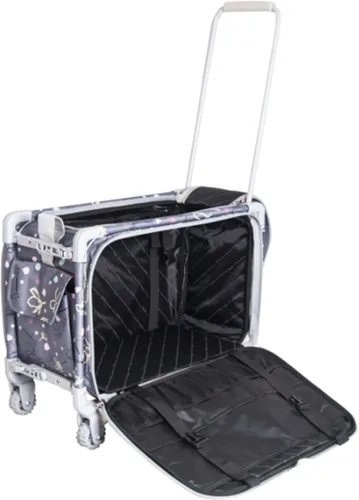 Miniatura 5 de Tutto XL 24" plata con margaritas máquina sobre ruedas