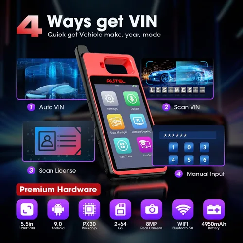 Miniatura 3 de Autel Escáner MaxiIM KM100 (X), herramienta de escaneo de diagnóstico de automóvil 2026, OBD-Learn para el 99% de los automóviles, actualización
