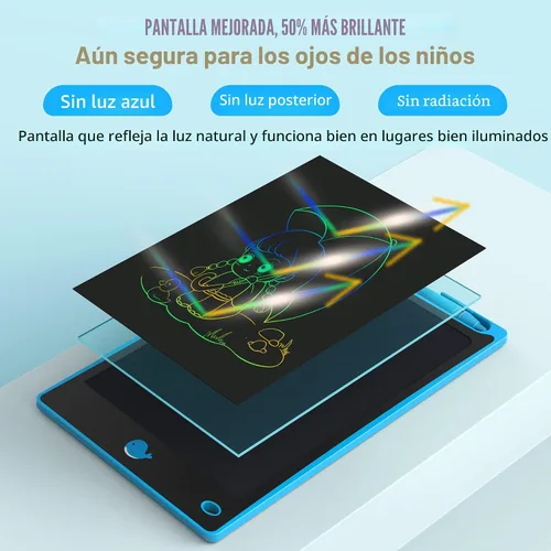 Miniatura 2 de Hockvill: Tableta de escritura LCD para niños de 8.8 pulgadas, juguetes para niñas y niños, pizarra para dibujar para niños de 3, 4, 5, 6, 7 años