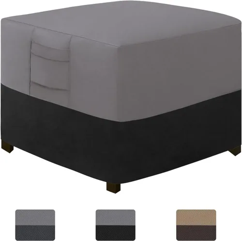 Miniatura 22 de Easy-Going Funda otomana para exteriores, funda impermeable para otomana de patio, funda resistente para muebles de exterior con asas acolchadas