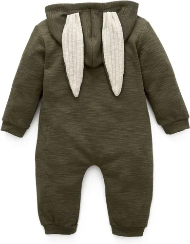 Miniatura 137 de Simplee Kids Enterizo con diseño de conejo de Pascua con capucha, para bebé, overol con cremallera y orejas largas