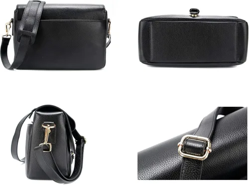 Miniatura 4 de Meliaebag - Bolso para cámara sin espejo para mujer, elegante bolsa de cuero genuino para cámara, bolsa cruzada para viajes, compatible con Canon