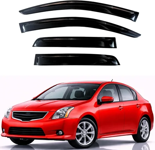 Miniatura 226 de KPY Visor de ventana compatible con Hyundai Tucson 2021-2025, 4 piezas de deflector de ventilación para ventana lateral, estilo Mugen, protector