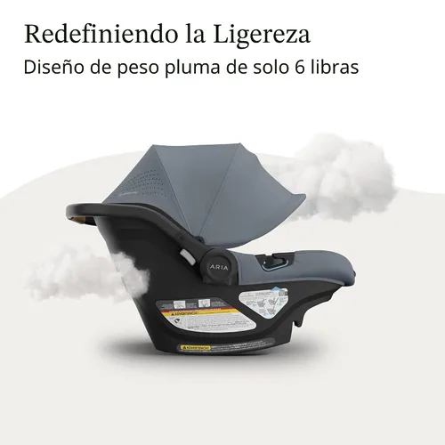 Miniatura 4 de UPPAbaby Aria V2 Asiento de Coche Ligero para Bebés - Poco Menos de 6 lbs - Base con Pata de Carga + Inserto para Bebés + Cubierta para Pies Todo