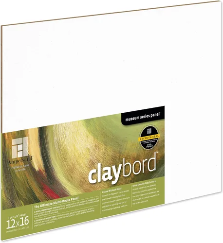 Miniatura 68 de Ampersand Art Supply Panel de pintura de madera: Serie Museo Claybord, 10 "x 10", 2" Perfil con acunado Perfil con cuna de 2