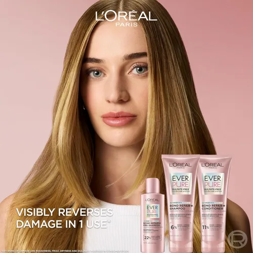 Miniatura 2 de L'Oreal Paris EverPure - Acondicionador fortalecedor, refuerza el cabello débil, vegano, 6.8 onzas líquidas