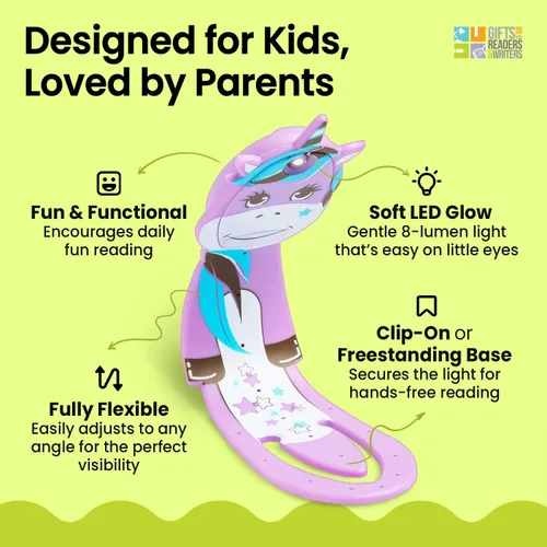 Miniatura 3 de Flexilight Pal - Luz de lectura 2 en 1, marcapáginas, luz LED con clip, lámpara de lectura para niños y adultos, accesorios de libro de regalo