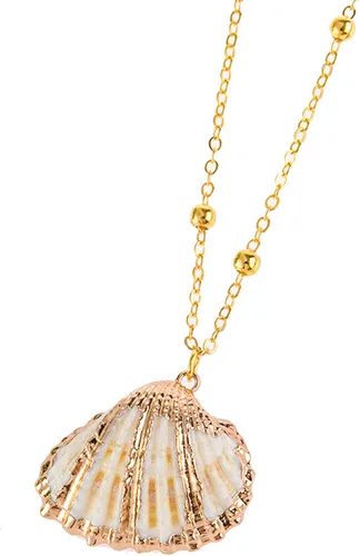 Miniatura 3 de Dcfywl731 3 piezas de collar de concha de mar para mujer, collares de playa, collar de caracola, collar de cadena de oro