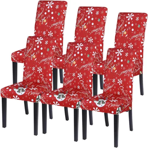 Miniatura 13 de SearchI Juego de 4 fundas para sillas de comedor, elásticas con estampado floral, fundas deslizables para sillas Parsons de spandex, removibles