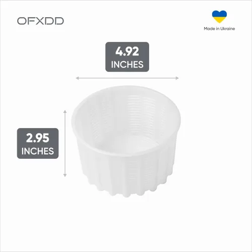 Miniatura 2 de Molde de queso para hacer queso de 20 onzas, cesta para hacer queso para ricotta, feta, camembert - Colador perforado de plástico para hacer queso