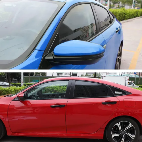 Miniatura 4 de TOMALL Calcomanías de vinilo para borde de ventana de automóvil compatibles con Honda 10th Civic 2016 2017 2018 2019 2020 2021 Accesorios de moldura