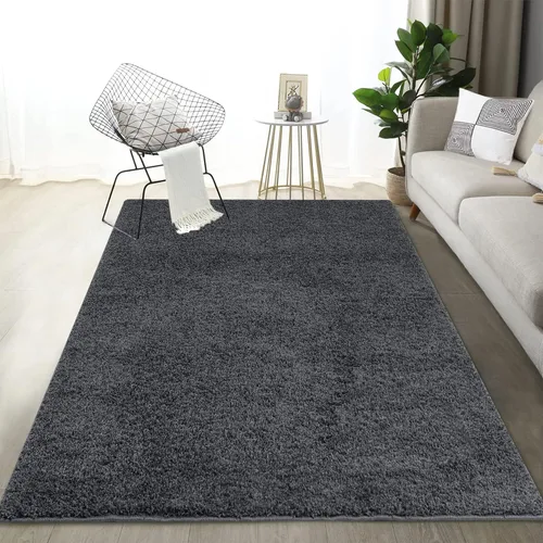 Miniatura 24 de Fashionwu Alfombra grande esponjosa de 5 x 8 pies, alfombra de felpa para sala de estar, guardería, antideslizante, alfombra mullida para decoración