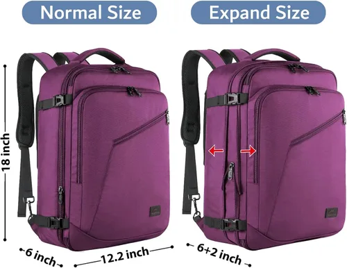 Miniatura 117 de MATEIN - Mochila de viaje extragrande de 10.56 galones, mochila de viaje ampliable apta para aerolíneas, para viajeros de fin de semana, hombres