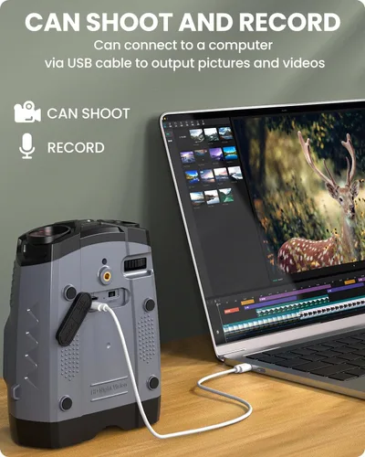 Miniatura 7 de Gafas de visión nocturna 4K, binoculares de visión nocturna mejorados con batería recargable de 5000mAh - Visión nocturna digital 16X de 9 Gris