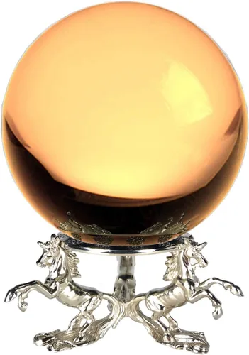 Miniatura 6 de Amlong Crystal Bola de cristal transparente de 5.906 in (6 pulgadas) con soporte de unicornio y paquete de regalo para bola decorativa, fotografía
