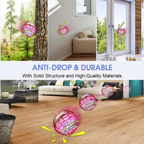 Miniatura 8 de ATHLERIA - Minidron profesional operado a mano para niños y adultos, juguete de bola voladora con luz LED, flecha, cohete, interactivo, regalo