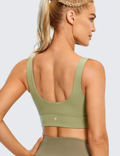 Miniatura 60 de CRZ YOGA Butterluxe - Brasier deportivo con espalda en U para mujer, cuello redondo, acolchado, de bajo impacto, para yoga, entrenamiento