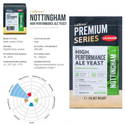 Miniatura 3 de LalBrew Nottingham Brewing Levadura (2 unidades) - Hacer cerveza en casa - 0.39 oz Sachets - Saccharomyces cerevisiae - Vendido por CAPYBARA