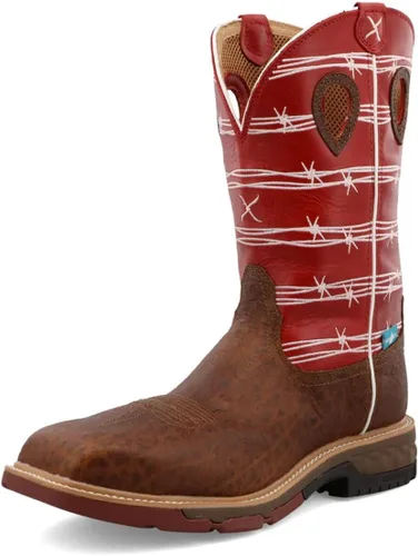 Miniatura 10 de Twisted X Mens 12" Nano Composite Safety Toe Western Work Boot