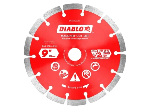 Miniatura 5 de Disco de corte segmentado de diamante Diablo para mampostería, hormigón, ladrillo y bloque - Diámetro de 4", Kerf de 2.2mm, 15250 RPM máx.