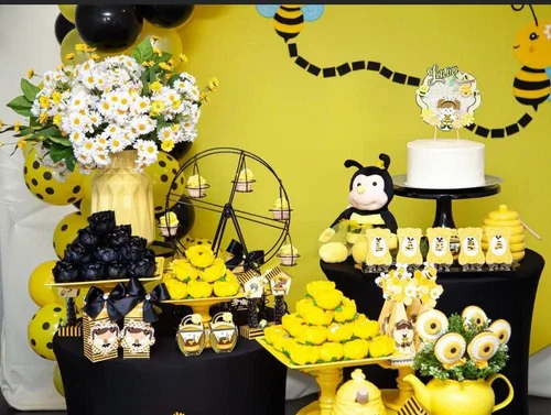Miniatura 9 de Peluche Nana la abeja con cara sonriente y alas amarillas, abejorro, juguete suave en forma de animal para niños de 12 pulgadas de la cabeza a
