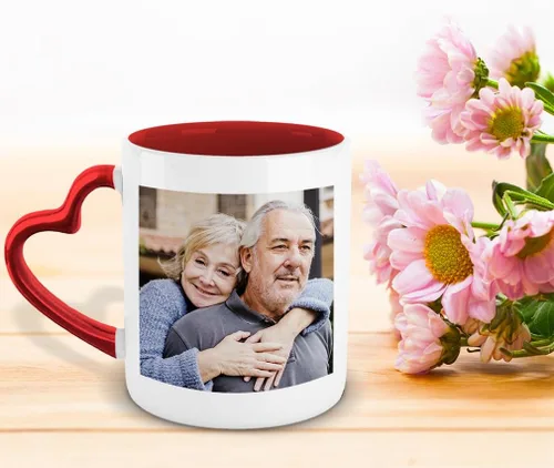 Miniatura 6 de Taza de café en forma de corazón personalizada foto foto y texto taza de té cerámica 11 oz Mango de corazón