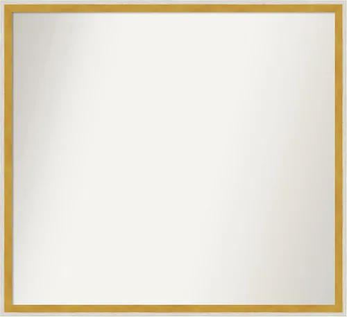 Miniatura 1139 de Amanti Art Espejo de baño blanco para sobre el fregadero, 32 x 45 pulgadas, espejo de tocador rectangular blanco esbelto, marco de madera moderno