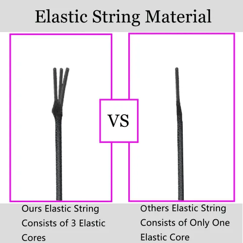 Miniatura 3 de Cuerda elástica para pulseras, 1 mm x 100,6 metros de cordón elástico resistente para hacer joyas, collares, cuentas - Negro
