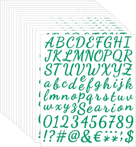 Miniatura 15 de ELANE 1296 piezas de 16 hojas de calcomanías de letras y números, calcomanías de letras impermeables para buzón, letras y números para fuera