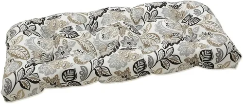 Pillow Perfect Cojín floral para sofá de interior/exterior, acolchonado, resistente a la intemperie y a la decoloración, 19 x 44 pulgadas,