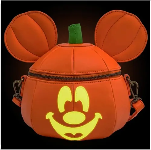 Miniatura 2 de Loungefly Disney Mickey Mouse Mick-O-Lantern - Bolso cruzado de Halloween, Naranja