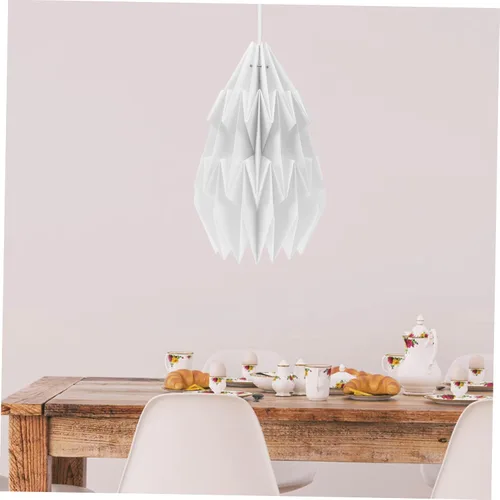 Miniatura 4 de Nórdico Simple diseño origami papel cubierta de luz pantalla hogar accesorio decorativo