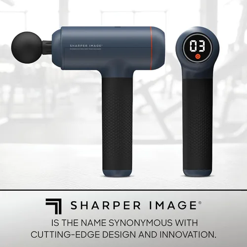 Miniatura 6 de Sharper Image Powerboost Max - Pistola de masaje de tejido profundo con accesorio de doble temperatura caliente y fría