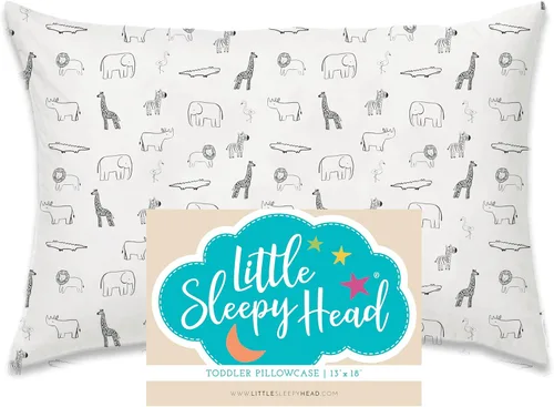 Miniatura 31 de Little Sleepy Head Funda de almohada para niños pequeños, 100% algodón y funda de almohada hipoalergénica para almohada de niños pequeños, funda
