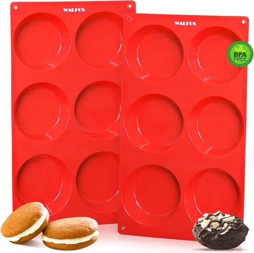 Miniatura 11 de Walfos Juego de moldes de silicona para magdalenas, 2 piezas, mini molde para hornear magdalenas, sin BPA y apto para lavavajillas, antiadherente
