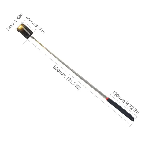Miniatura 2 de Espejo de inspección flexible con luz LED telescópica, giratorio de 360 grados para visión adicional, ángulo muerto, línea de visión, área