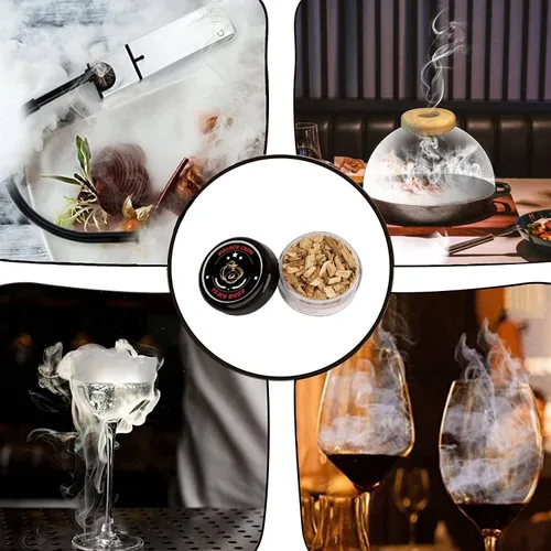 Miniatura 6 de 6 astillas de madera para ahumar, chips de madera para ahumar cócteles, chips de infusor de humo para bebidas, incluye virutas de madera