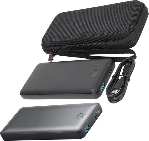 Miniatura 5 de khanka Funda para banco de energía Anker, 20,000 mAh 87 W, bolsa de viaje dura para cargador de batería Anker 20K 87W (A1383), solo funda
